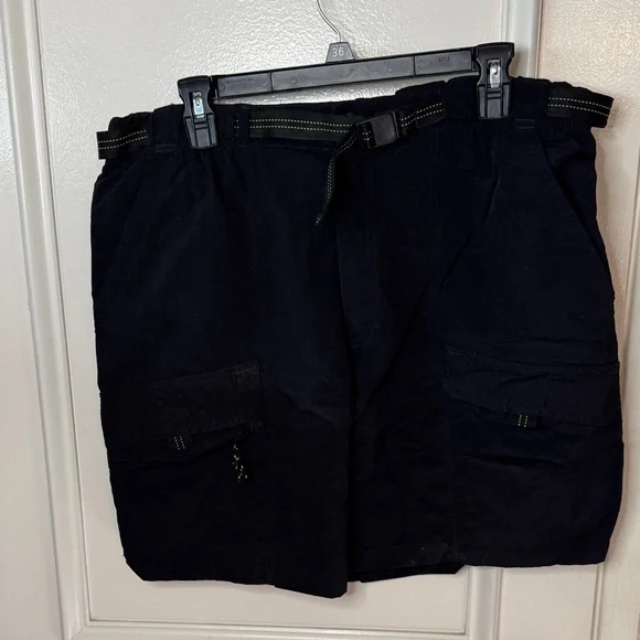 Men's Dark Cargo Shorts with Belt - Picture 1 of 6